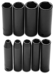 Proto® 3/8" Drive 9 Piece Deep Impact Socket Set - 6 Point - USA Tool & Supply