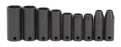 Proto® 3/8" Drive 9 Piece Thin Wall Deep Impact Socket Set - 6 Point - USA Tool & Supply