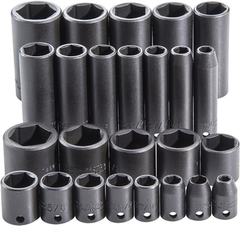 Proto® 3/8" Drive 25 Piece Impact Socket Set - 6 Point - USA Tool & Supply