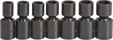 Proto® 1/2" Drive 7 Piece Metric Universal Impact Socket Set - 6 Point - USA Tool & Supply