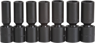 Proto® 1/2" Drive 7 Piece Deep Metric Universal Impact Socket Set - 6 Point - USA Tool & Supply