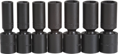 Proto® 1/2" Drive 7 Piece Deep Metric Universal Impact Socket Set - 6 Point - USA Tool & Supply