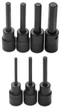 Proto® 3/8" Drive 7 Piece Hex Bit Impact Socket Set - USA Tool & Supply