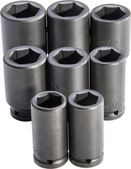 Proto® 3/4" Drive 8 Piece Deep Impact Socket Set - 6 Point - USA Tool & Supply