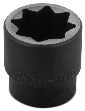 Proto® 1/2" Drive Impact Socket 1-1/16" - 8 Point - USA Tool & Supply