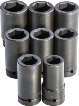 Proto® 1" Drive 8 Piece Deep Metric Impact Socket Set - 6 Point - USA Tool & Supply