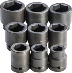 Proto® 1" Drive 9 Piece Impact Socket Set - 6 Point - USA Tool & Supply