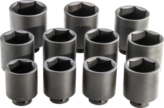 Proto® 1" Drive 11 Piece Deep Impact Socket Set - 6 Point - USA Tool & Supply