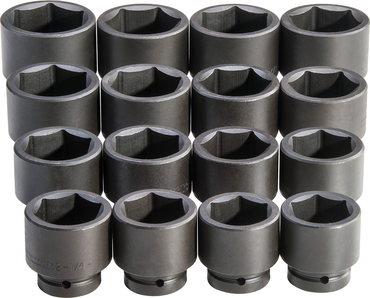 Proto® 1" Drive 16 Piece Impact Socket Set - 6 Point - USA Tool & Supply