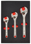 Proto® Foamed 3 Piece Adjustable Wrench Set -Satin - USA Tool & Supply