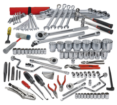 Proto® 99 Piece Metric Heavy Equipment Set With Top Chest J442719-8RD - USA Tool & Supply