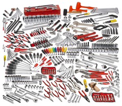 Proto® 400 Piece Advanced Maintenance Tool Set With Roller Cabinet J453441-8RD and Top Chest J453427-6RD - USA Tool & Supply