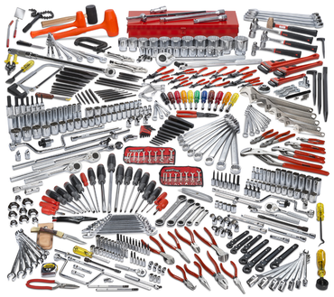 Proto® 453 Piece Intermediate Tool Set With Roller Cabinet J442742-8RD and Top Chest J442719-12RD-D - USA Tool & Supply