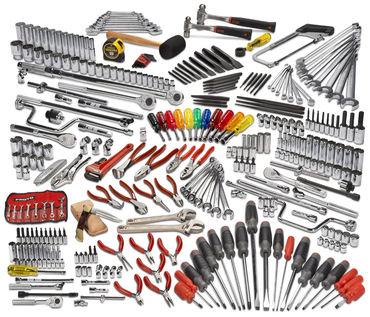 Proto® 334 Piece Master Advanced Maintenance Set With Roller Cabinet J442742-12RD and Top Chest J442719-8RD - USA Tool & Supply