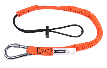 Proto® Elastic Lanyard With Screw Gate Carabiner - 15 lb. - USA Tool & Supply