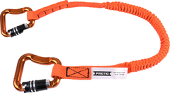 Proto® Elastic Lanyard With 2 Triple Lock Carabiners - 20 lb. - USA Tool & Supply