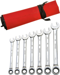 Proto® 7 Piece Full Polish Metric Ratcheting Wrench Set - 12 Point - USA Tool & Supply