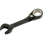 Proto® Black Chrome Combination Stubby Reversible Ratcheting Wrench 11/16" - Spline - USA Tool & Supply