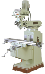 Electronic Variable Speed Vertical Mill - CAT40 Spindle - 10 x 50'' Table Size - 5HP - 3PH - 220V Motor - USA Tool & Supply