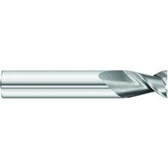 1/2 x 1/2 x 1-1/4 x 3-1/4 OAL Square 2 Flute Carbide End Mill for Aluminum - Weldon Shank- Uncoated - USA Tool & Supply