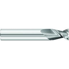 1/2 x 1/2 x 1-1/4 x 3 OAL Square 2 Flute Carbide End Mill for Aluminum - Weldon Shank- Uncoated - USA Tool & Supply