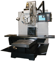 BTM50CNC Bed Type Milling Machine with 10 HP Motor; 20 x 63 Table; 2600 lb Table Cap; 60-4000 RPM - USA Tool & Supply