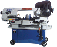 Horizontal/Vertical Bandsaw - #UC180AJ; 7 x 12'' Capacity; 1HP, 1PH, 110/220V Motor - USA Tool & Supply