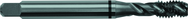 1-8 H6 4 Flute Spiral Flute Semi-Bottoming Black Ring Tap-Steam Oxide - USA Tool & Supply