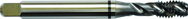 1-12 H6 4 Flute Spiral Flute Semi-Bottoming Black Ring Tap-TICN - USA Tool & Supply