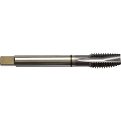 ‎1/4-28 H4 3 Flute Spiral Pointed Plug Black Ring Tap-TICN - USA Tool & Supply