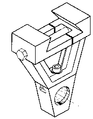 Right Angle Arbor Support for Vertical Milling Machine - Model #HR-OUT-BR-50 - USA Tool & Supply