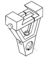 Right Angle Arbor Support for Vertical Milling Machine - Model #HR-OUT-BR-50 - USA Tool & Supply