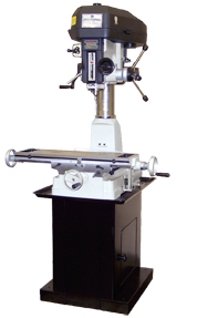 Bench Milling & Drilling Machine - R-8 Spindle - 8 x 28'' Table Size - 2HP, 1PH, 110/220V Motor - USA Tool & Supply