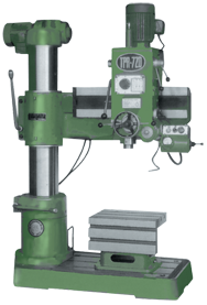 Radial Drill Press - #TPR720A - 29-1/2'' Swing; 2HP, 3PH, 220V Motor - USA Tool & Supply