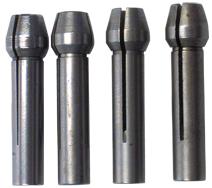 #600 - Contains: 4 Collets 1/32 - 1/8 - For: 8 Handpiece - Collet Set for Flex Shaft Grinder - USA Tool & Supply