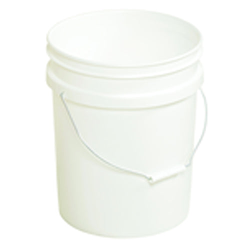 Plastic Pail - Model PAIL54PWS - White - Can be used with liquids up to 190°F - USA Tool & Supply