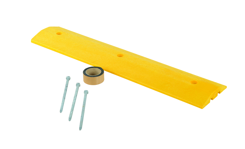 48" Speed Bumps - Resists marring by oil, road salt, sunlight and chemicals - Feature dual 1"W x 3/4"H cable channels - Compression strength is 3,200 lbs. per square inch - USA Tool & Supply