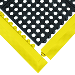 24 / Seven Floor Mat - 3' x 39" x 5/8" ThickÂ (Yellow CFR Male Edging) - USA Tool & Supply