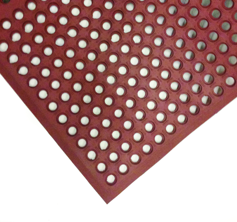 3' x 15' x 1/2" Thick Drainage MatÂ - Red - USA Tool & Supply