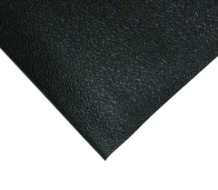 6' x 60' x 3/8" Thick Soft Comfort Mat - Black Pebble Emboss - USA Tool & Supply