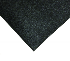 4' x 60' x 3/8" Thick Soft Comfort Mat - Black Pebble Emboss - USA Tool & Supply