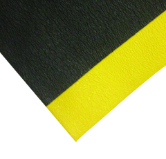 3' x 60' x 3/8" Safety Soft Comfot Mat - Yellow/Black - USA Tool & Supply