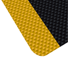 3' x 10' x 11/16" Thick Traction Anti Fatigue Mat - Yellow/Black - USA Tool & Supply