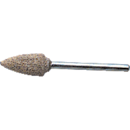 1/8″ × 1 1/2″ Shank-3/8″ × 3/8″ - B52 - Cotton Reinforced Aluminum Oxide Mounted Point - USA Tool & Supply