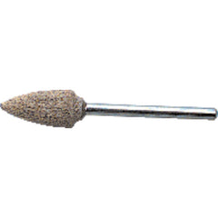 1/8″ × 1 1/2″ Shank-3/8″ × 3/8″ - B52 - Cotton Reinforced Aluminum Oxide Mounted Point - USA Tool & Supply