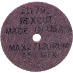 3″ × 1/8″ × 3/8″ - A54MTX - Aluminum Oxide Non-Reinforced Cut-Off Wheel - USA Tool & Supply