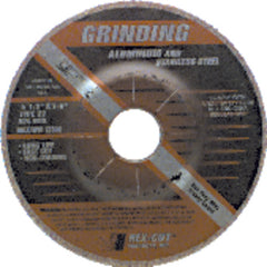 4 1/2″ × 1/4″ × 7/8″ - Aluminum Oxide A24MTX - Depressed Center Wheel - USA Tool & Supply