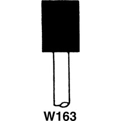 1/8″ × 3/8″ - W145 - Fine Resin Bonded Rubber Mounted Wheel - USA Tool & Supply
