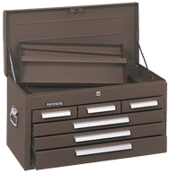 266 6-Drawer Mechanic's Chest - Model No.266B Brown 14.75H x 12D x 26.13''W - USA Tool & Supply
