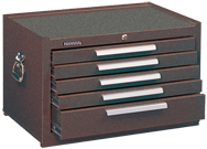 5-Drawer Mechanic's Chest w/ball bearing drawer slides - Model No.285XB Brown 16.63H x 18D x 27''W - USA Tool & Supply